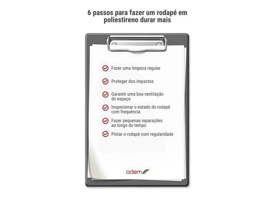 6 passos para fazer um rodapé em poliestireno durar mais